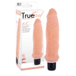 True Feel Ribbed 6.5" Vibrator Flesh (Vibe 3)